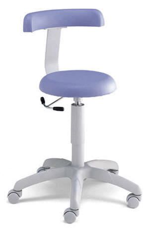 Dental stool / height-adjustable / on casters / with backrest 612/00 CARLO DE GIORGI SRL