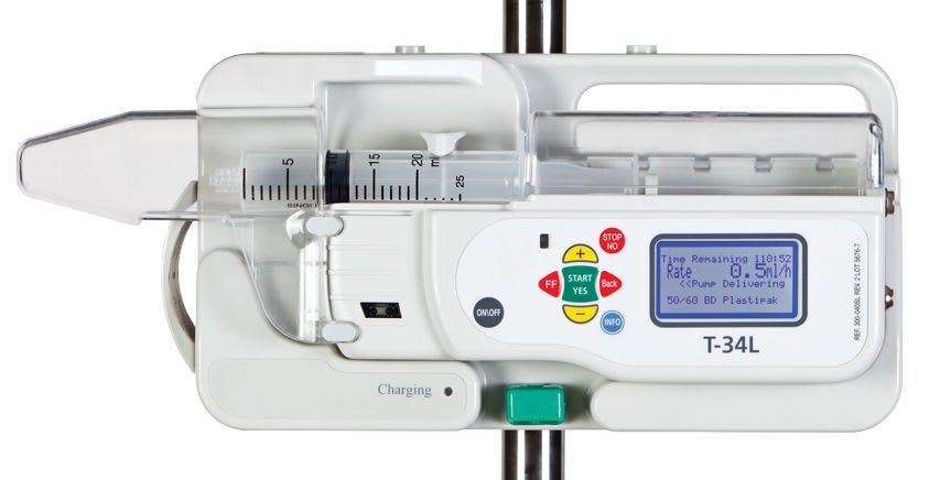 1 channel syringe pump 0.1 - 650 ml/h | T34L™ Caesarea Medical Electronics