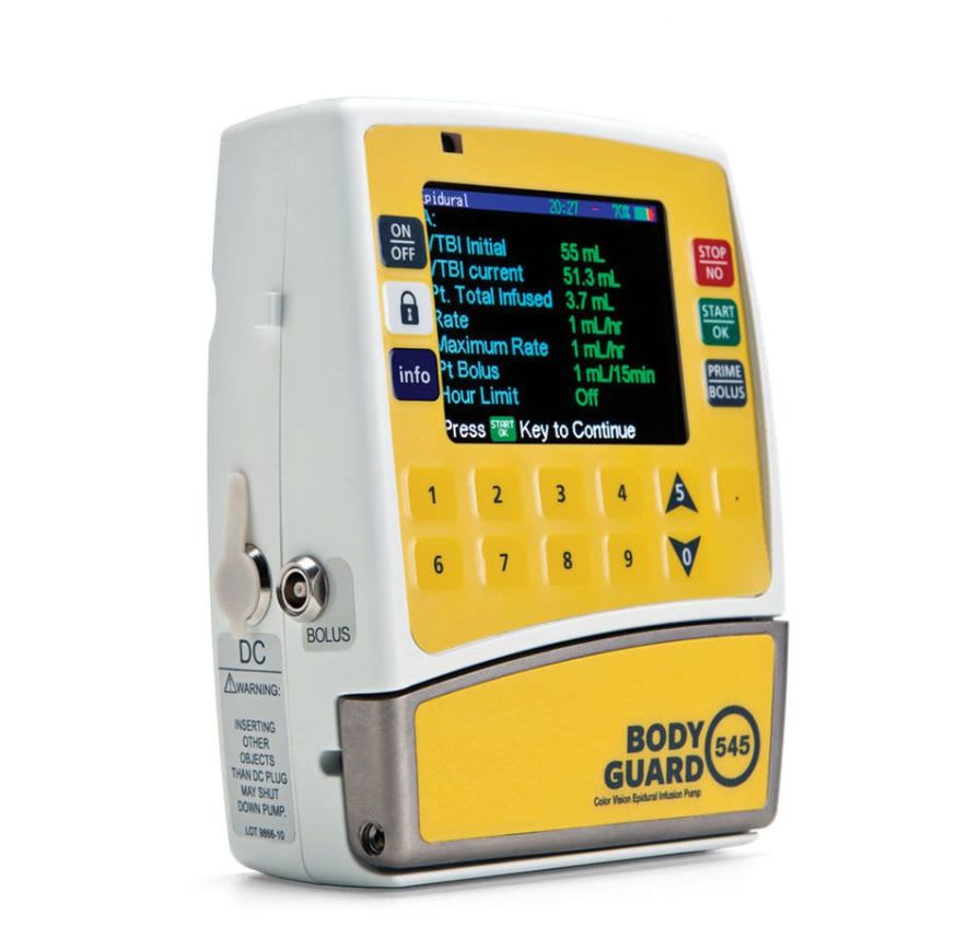 Volumetric infusion pump / 1 channel / PCA 0.1 - 30 ml/h | BodyGuard 545 Color Vision™ Caesarea Medical Electronics