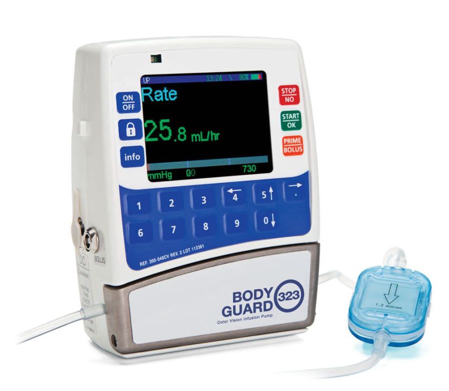 Ambulatory infusion pump / volumetric / 1 channel / PCA 0.1 - 1200 ml/h | BodyGuard 323 Color Vision™ Caesarea Medical Electronics