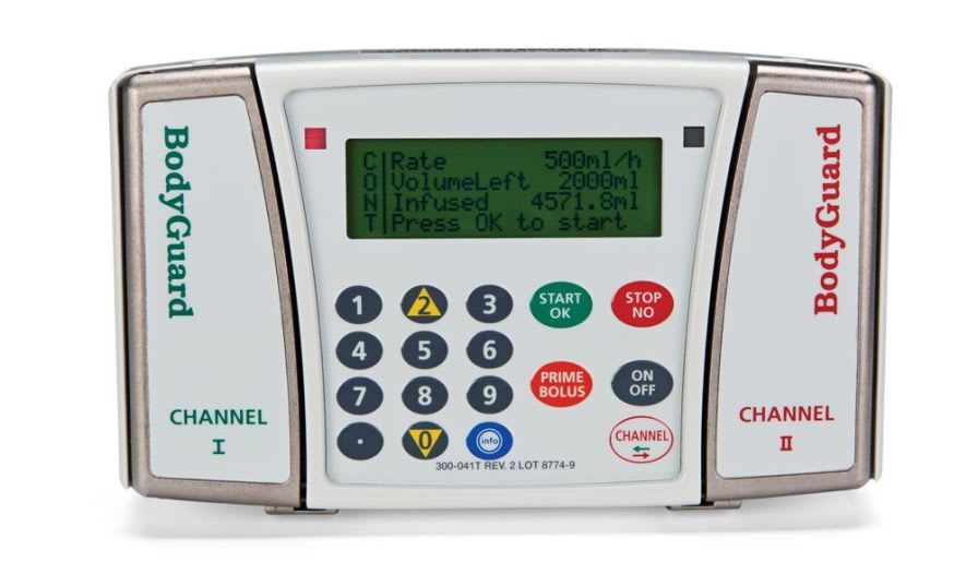 Volumetric infusion pump / 2-channel 0.1 - 1200 ml/h | BodyGuard 121 Twins™ Caesarea Medical Electronics