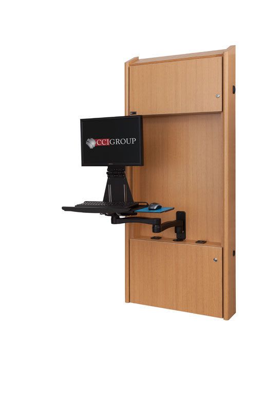 Medical computer workstation / wall-mounted / recessed CS446 CCI Group