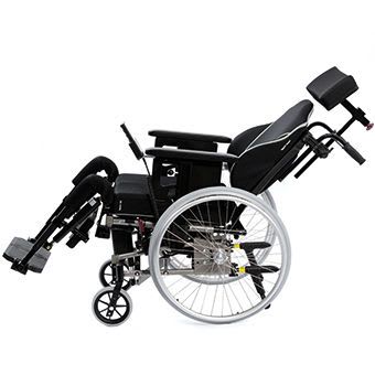 Passive wheelchair / reclining / with legrest / with headrest Netti III comfort EL Alu Rehab