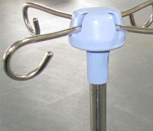 4-hook IV pole / telescopic / on casters BIT005C BI Healthcare