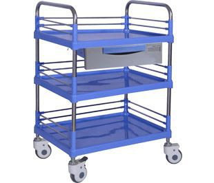 Transfer trolley / dressing / stainless steel / 3-tray BITL004A BI Healthcare