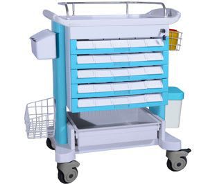 Transfer trolley / medicine distribution / 5-drawer BITM001D BI Healthcare