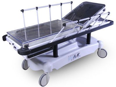 Transport stretcher trolley / height-adjustable / X-ray transparent / hydro-pneumatic BS100 Behyar Sanaat Sepahan