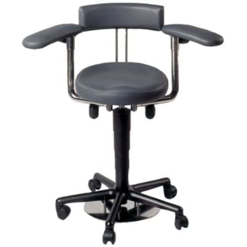 Medical stool / height-adjustable / on casters / with armrests AK 445 akrus