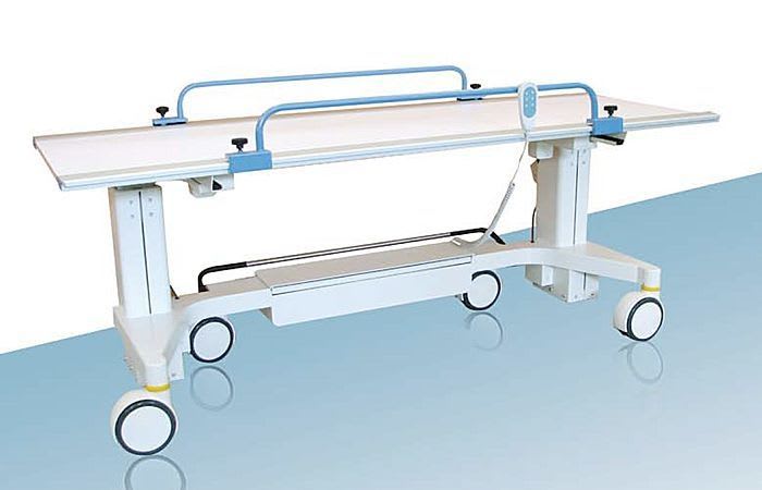 Transport stretcher trolley / X-ray transparent / height-adjustable / electrical EVO003 ARCOM