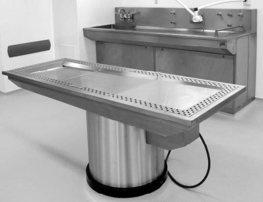 Autopsy table / with downdraft ventilation AFOS