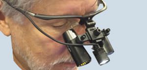 Magnifying loupe with headlamp / with frames Flip-up 4.0 ? 6.0 DentLight, Inc.