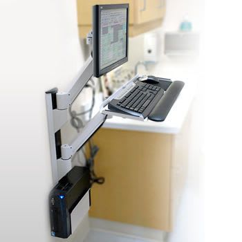 Medical monitor support arm / wall-mounted / with keyboard arm 6750-00 Carstens