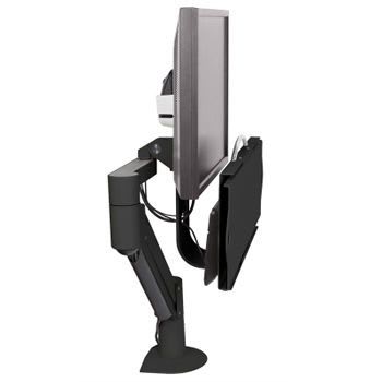 Medical monitor support arm / wall-mounted / with keyboard arm Reach 360° Monitor & Keyboard Configuration Carstens