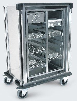 Transport trolley / for sterilization container / with hinged door / closed-structure 204X Conf Industries