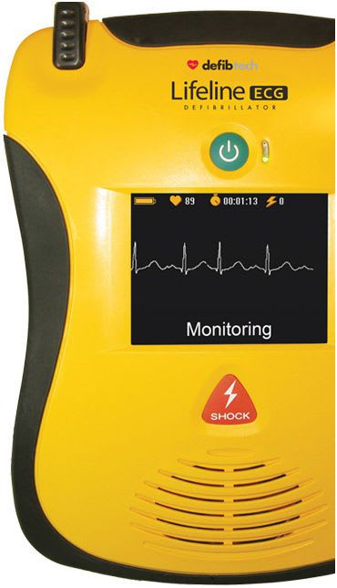 Semi-automatic external defibrillator / with ECG monitor Lifeline ECG Defibtech