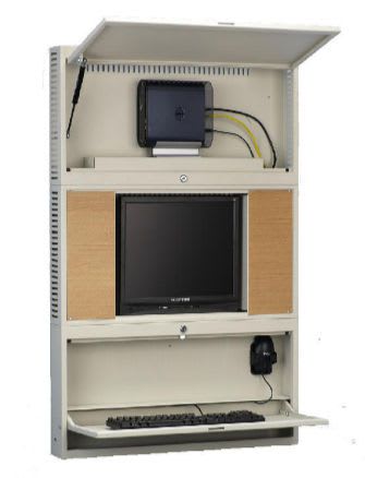 Medical computer workstation / recessed / wall-mounted PC603 Cura Carts