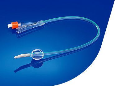 Drainage catheter / ureteral / balloon / double-lumen Tiemann Degania Silicone