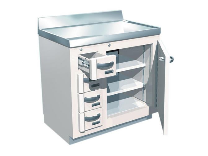 Storage cabinet / radioactive isotope / laboratory / lead-lined 244-16x BIODEX