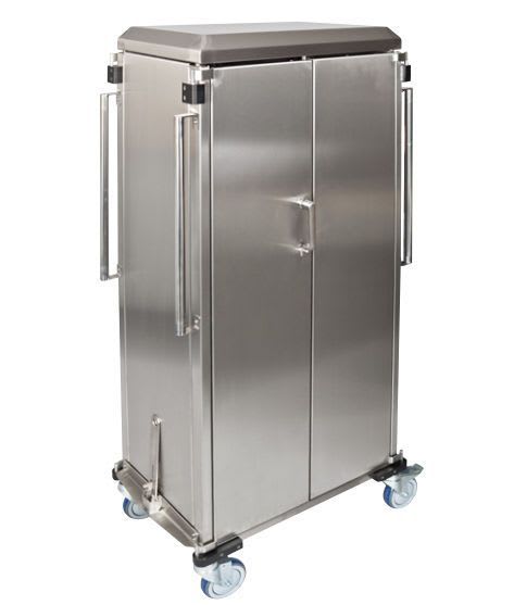 Transport trolley / closed-structure / stainless steel FLEXI COVERED Decon Stainless