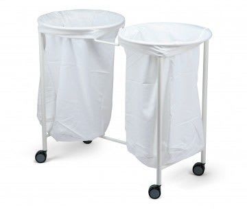 Linen trolley / stainless steel / 2-bag 25910 Anetic Aid