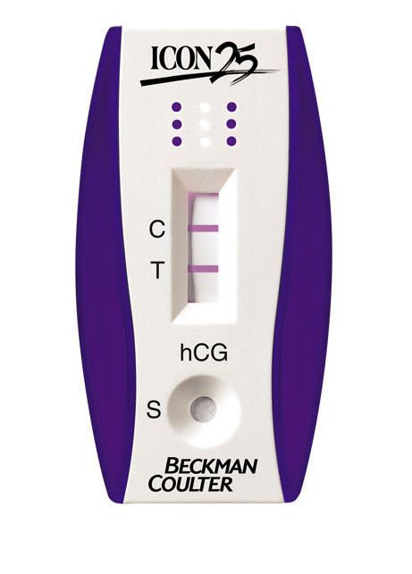 Pregnancy test cassette ICON 25 hCG Beckman Coulter International S.A.
