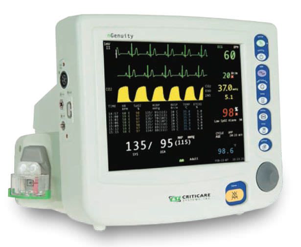 Compact multi-parameter monitor 8100E1 nGenuity™ series Criticare Systems