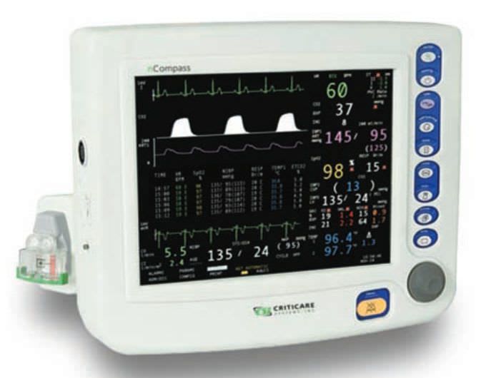 Compact multi-parameter monitor 8100H nCompass™ Criticare Systems