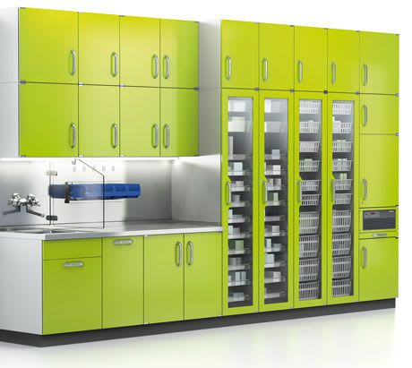 Healthcare facility worktop / with storage unit / modular MEGAPROGRESS BLANCO CS GmbH + Co KG