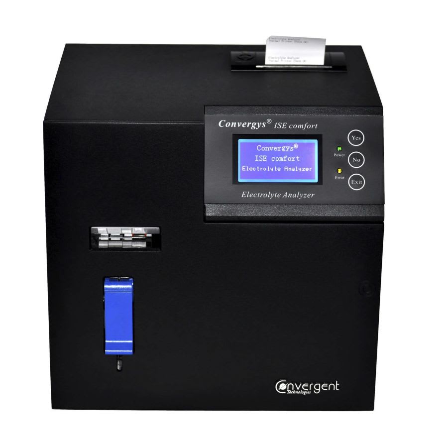 Electrolyte analyzer with ISE Convergys® ISE Comfort Convergent Technologies