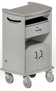 Computer cart with drawer / medical Omni Center CompuCaddy