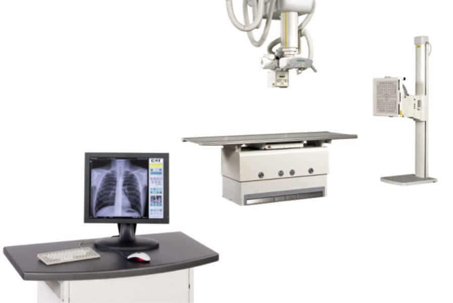 Radiography system (X-ray radiology) / digital / for multipurpose radiography / with vertical bucky stand Aster DR CAT Medical