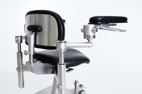 Medical stool / on casters / height-adjustable / with backrest THRONUS brumaba GmbH