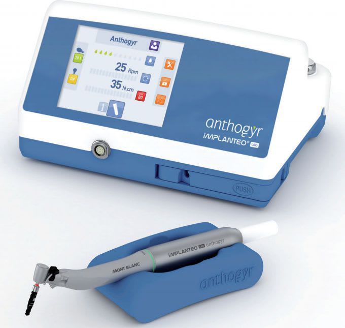 Dental surgery micromotor control unit / for implantology micromotors / complete set Implanteo® LED ANTHOGYR