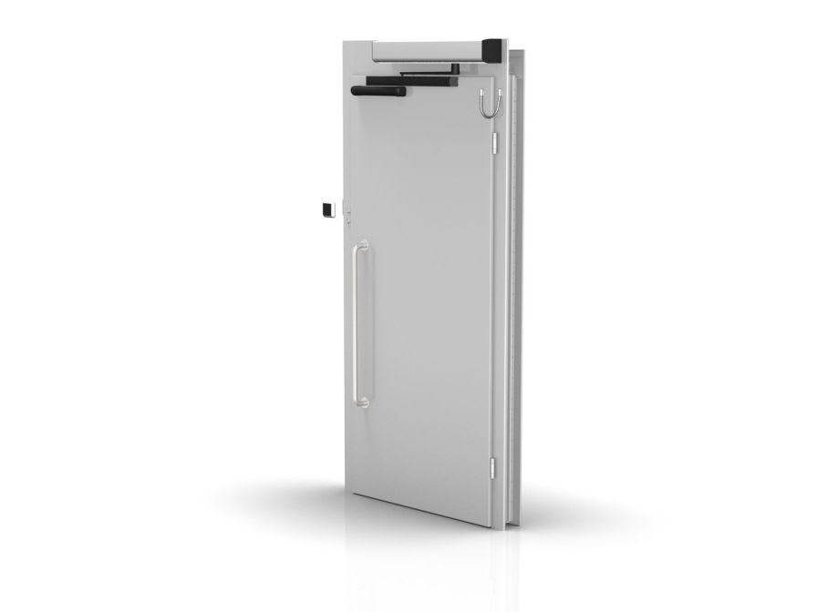 Swinging door / automatic / stainless steel ALVO Medical