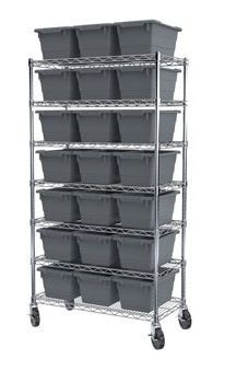 Container shelving unit / mobile AKRO-TUB Akro-Mils
