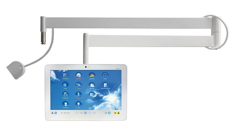 Infotainment terminal monitor support arm / wall-mounted E BEWATEC