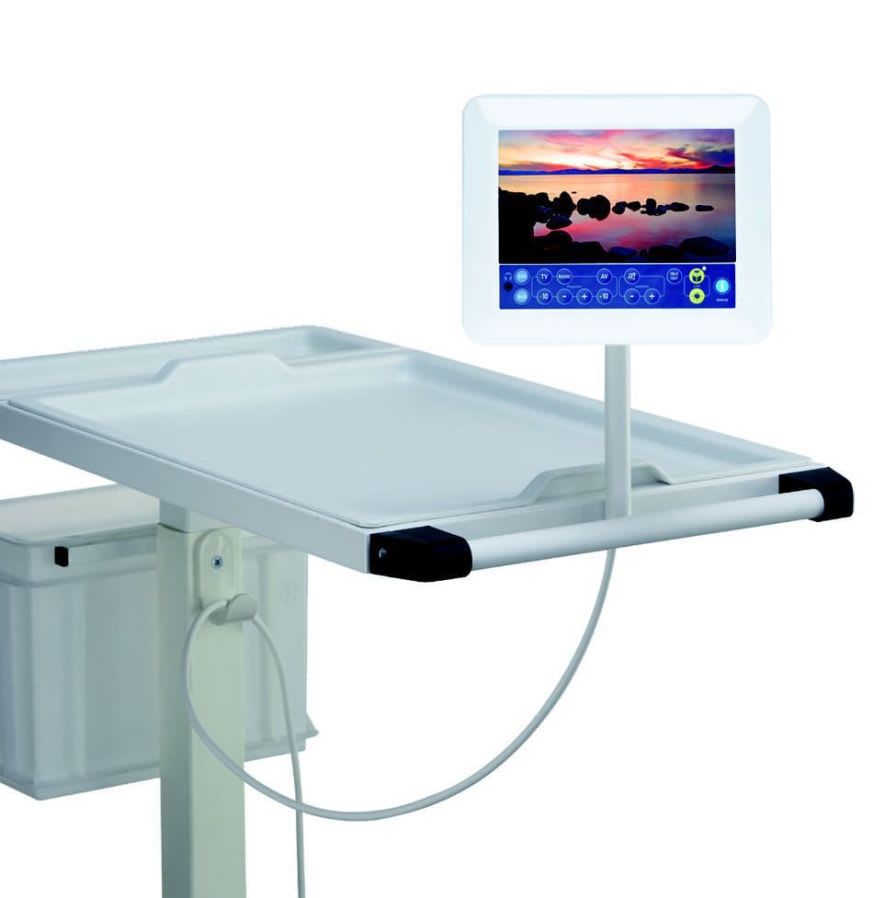 Infotainment terminal monitor support arm / desk BEWATEC
