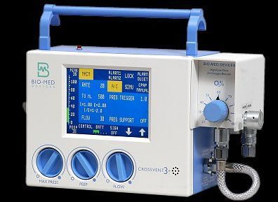 Transport ventilator / resuscitation / with touch screen Crossvent 3+ 3300AEC, Crossvent 3+ 3300EC Bio-Med Devices