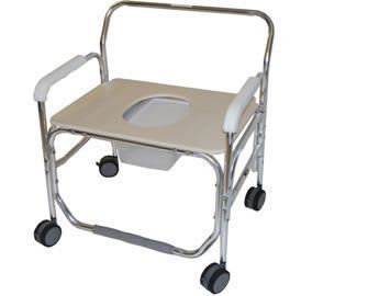 Shower chair / commode / on casters / with armrests Benmor Medical