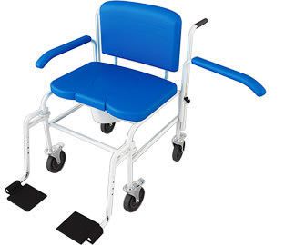 Shower chair / commode / with armrests / on casters Benmor Medical