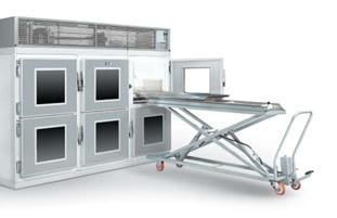 6-body refrigerated mortuary cabinet PM series Angelantoni Lifescience