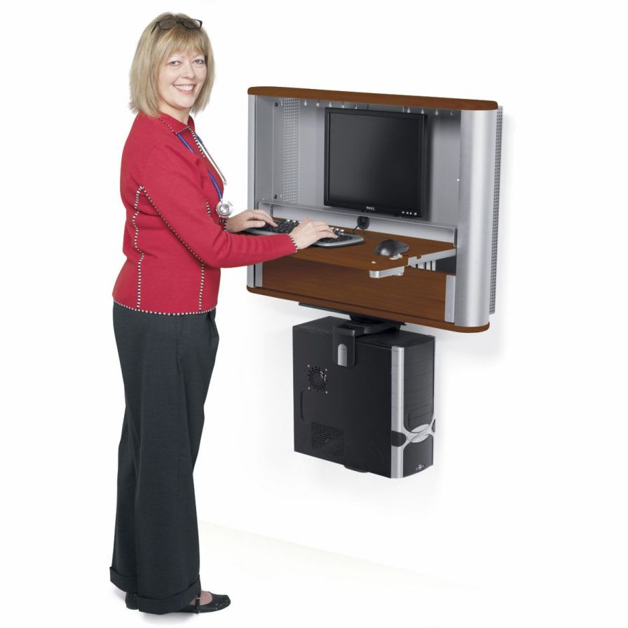 Medical computer workstation / recessed / wall-mounted eNook® Pro Anthro Corporation