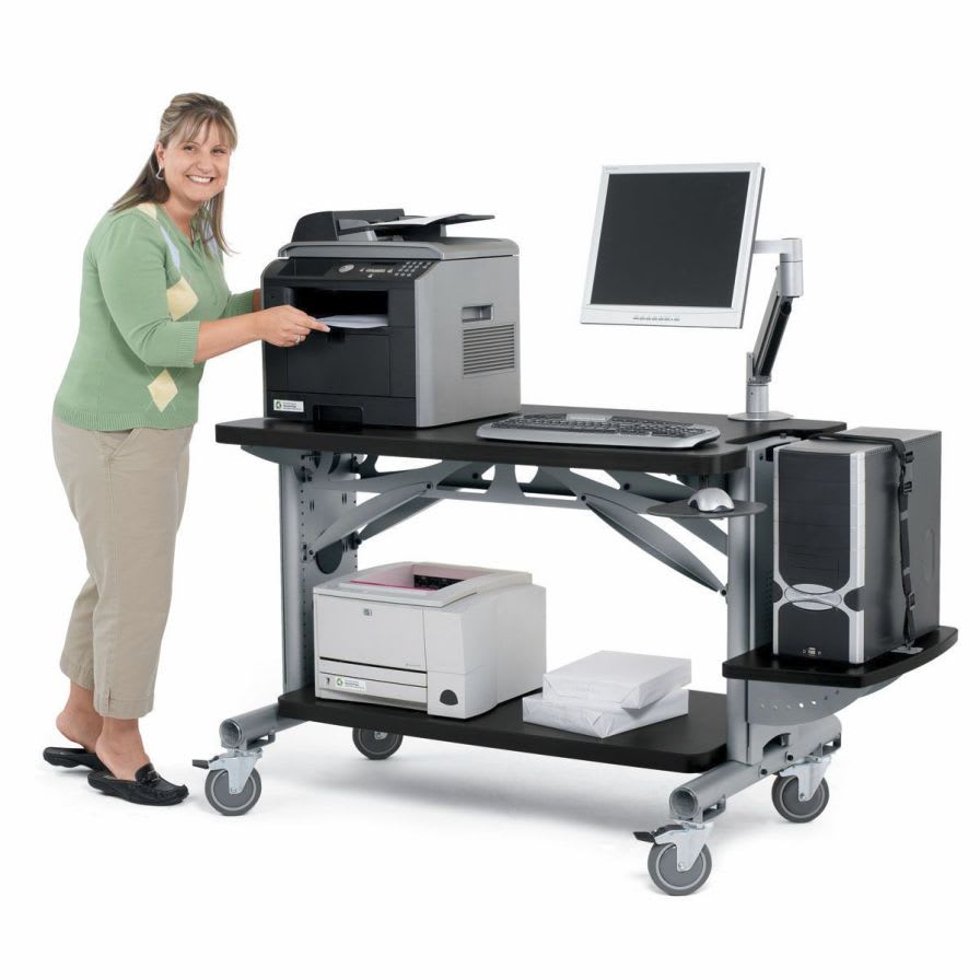 Laboratory computer workstation / medical / mobile Utility Bench II Anthro Corporation