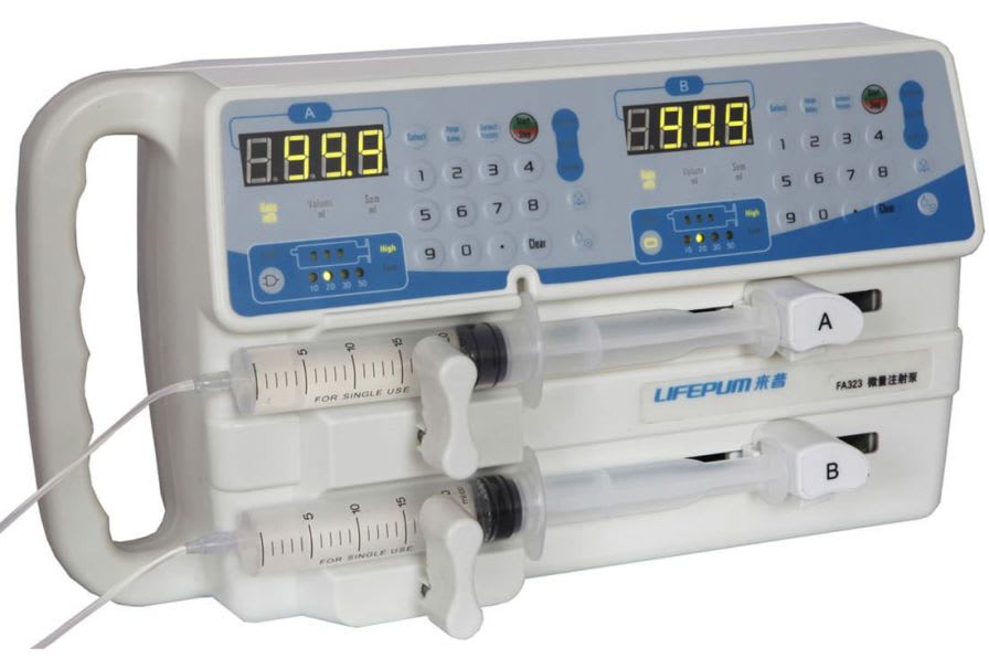 2-channel syringe pump 0.1 - 400 mL/h | FA323 Beijing Xin He Feng Medical Technology Co. Ltd.