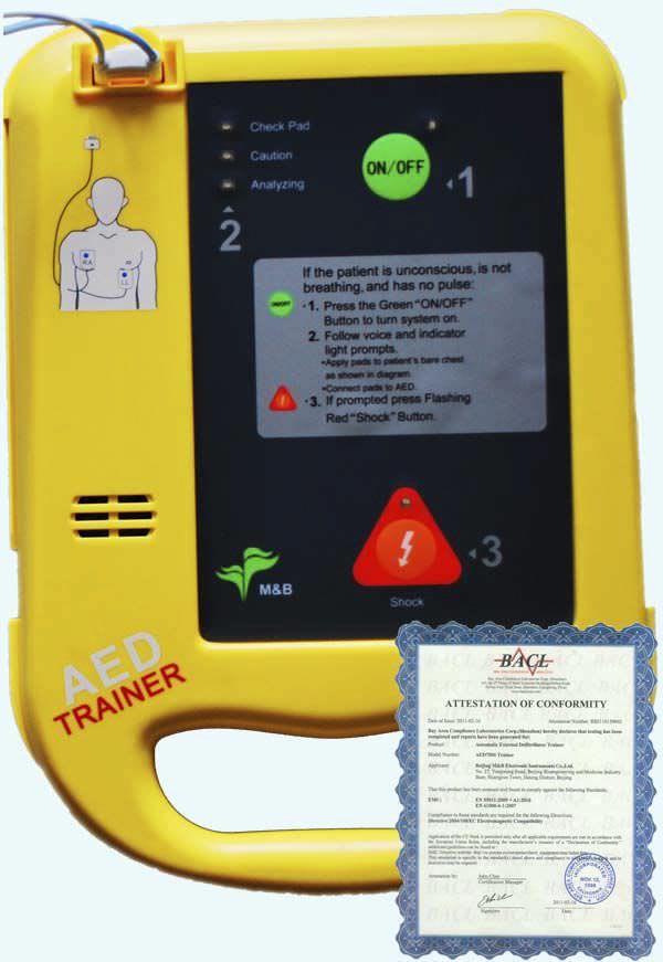 Automatic external defibrillator / training AED7000 Beijing M&B Electronic Instruments
