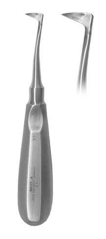 Bent dental elevator 1 R A. Titan Instruments