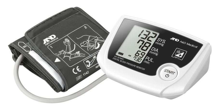 Automatic blood pressure monitor / electronic / arm / wireless UA-767NFC A&D Company, Limited