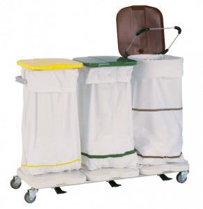 Dirty linen trolley / 3-bag 3840 CR Alvi