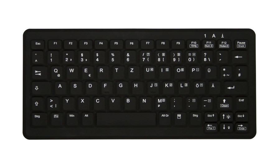 Washable medical keyboard / disinfectable / silicone AK-C4110 Active Key