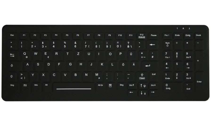 USB medical keyboard / washable / disinfectable / silicone AK-C7000 Active Key